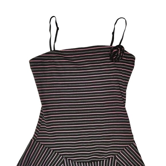 COPY - 90s Byer Too Mallgoth Black and Pink Emo Grunge Rose Dress - Picture 2 of 6